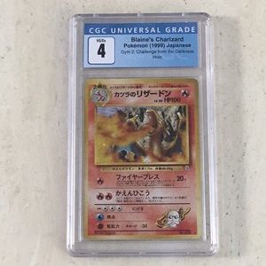 Blaine’s Charizard Pokémon Holo Japanese 006 CGC 4